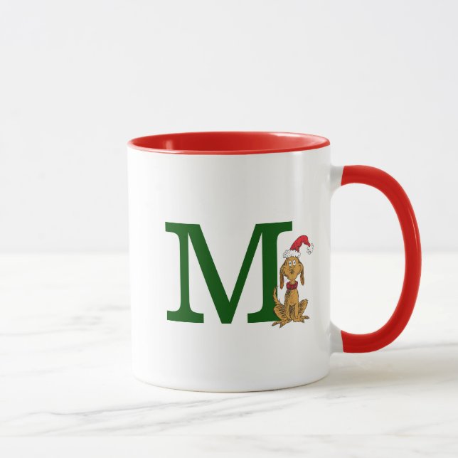 Mug Grinch classique max | Monogramme M (Droite)