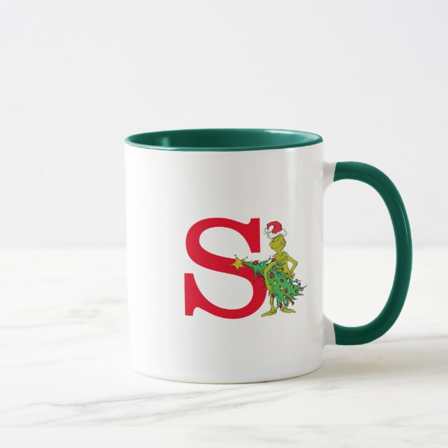Mug Grinch classique | Naughty Monogram S (Droite)