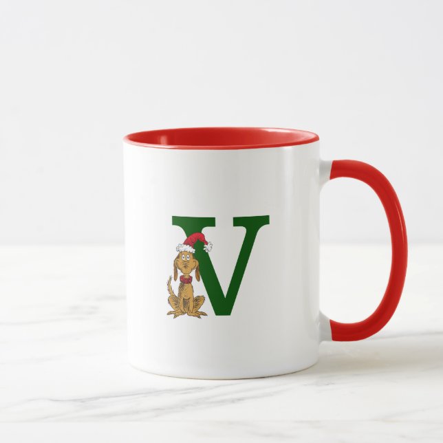 Mug Grinch Max Classique | Monogramme V (Droite)