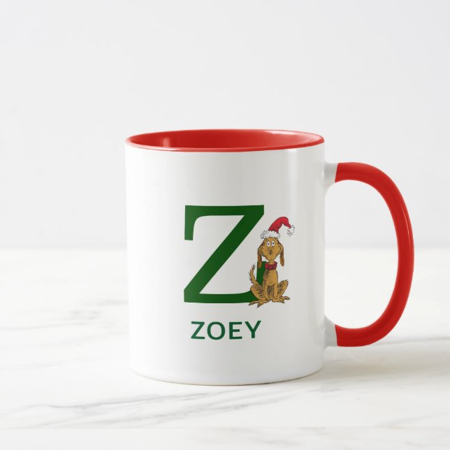 Mug Grinch Max Classique | Nom et monogramme Z (Droite)