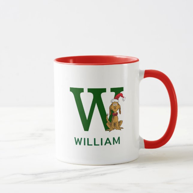 Mug Grinch Max Classique | Nom & Monogramme (Droite)