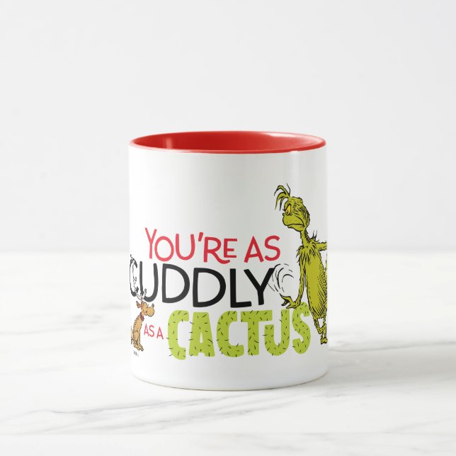 Mug Grinch | Tu es aussi câlin qu'un cactus (Centre)