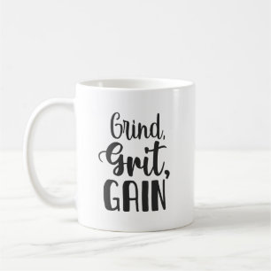 Mug Grind, Grit, Gain, Hustle, Gym, Motivation De Succ