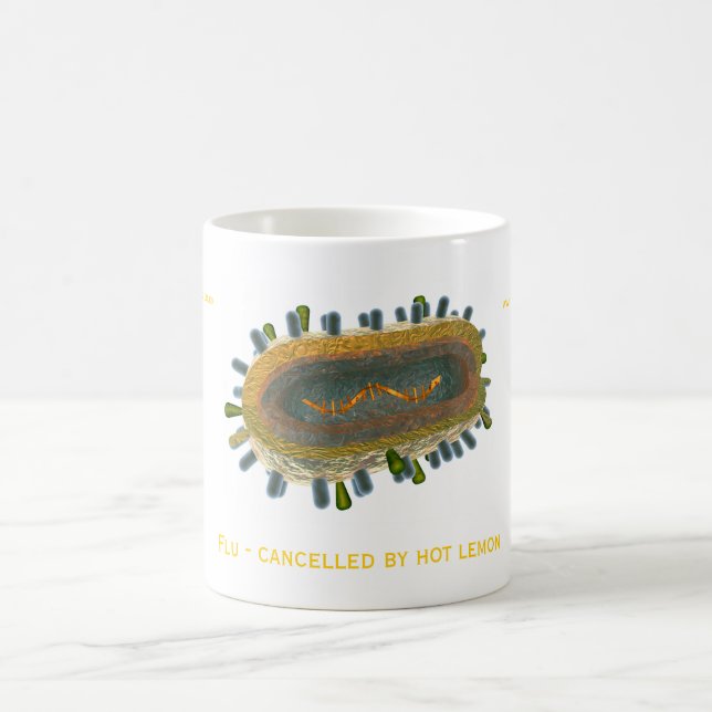 Mug Grippe - décommandée par le citron chaud (Centre)