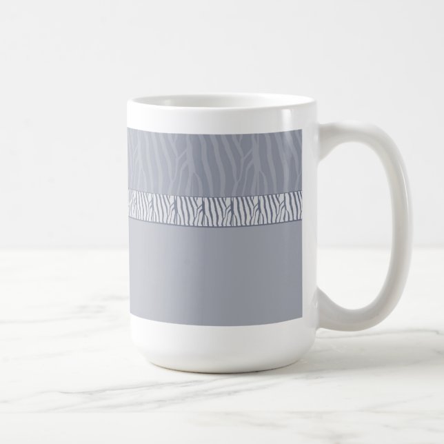 Mug Gris argenté Zebra Fur Print (Droite)
