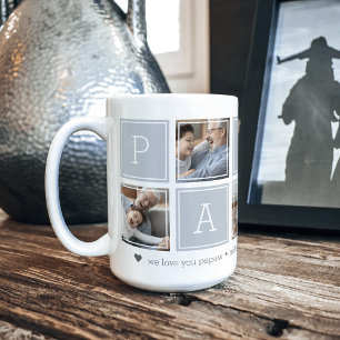Mug Gris Collage de bloc-photo Papaw 5