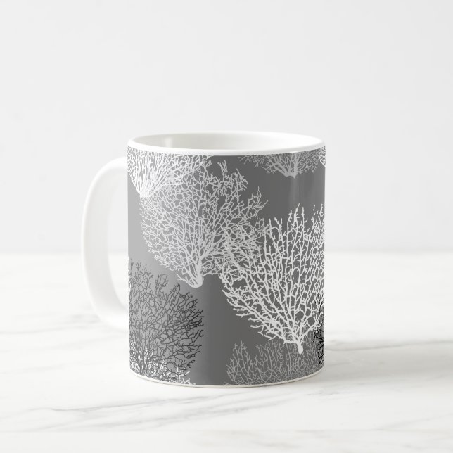Mug Gris d'argent / Gris (Devant gauche)
