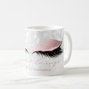 Mug Gris de maquillage de rose en pastel de studio