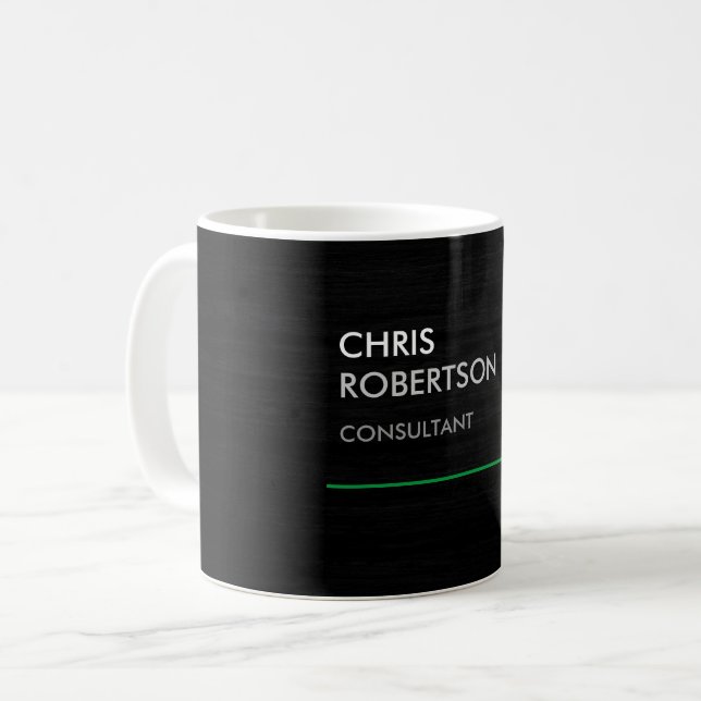 Mug Gris noir vertical attrayant (Devant gauche)