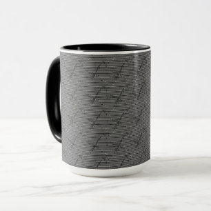 Mug Gris tressé avec petites rayures et filé