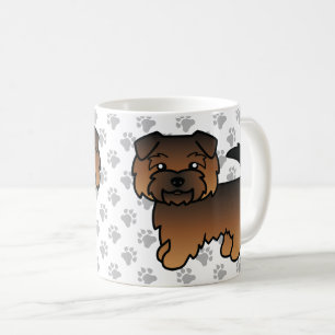 Mug Grizzle Norfolk Terrier Cartoon Chien et Pâtes