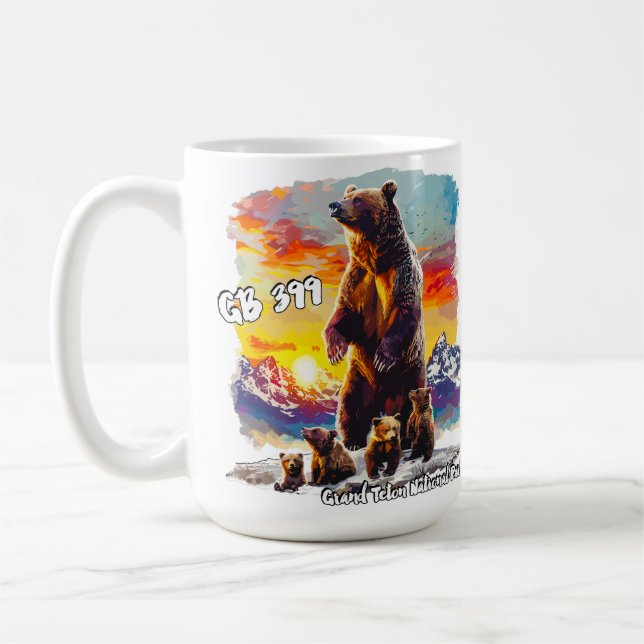 Mug Grizzly Bear 399 4 Cubs Grand Teton National Park (Gauche)
