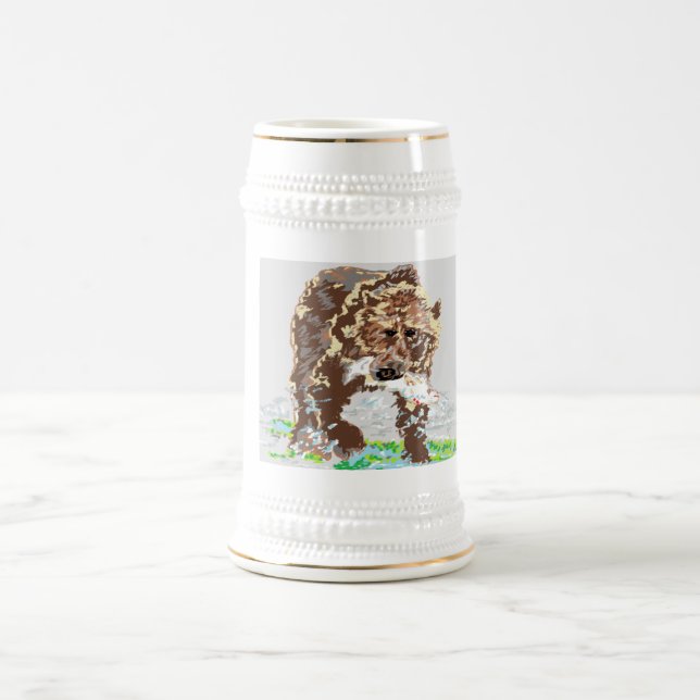 Mug/ Grizzly Bear Beer Stein (Center)