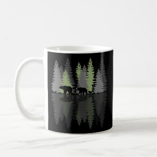 Mug Grizzly Oear Famille Arbres Forêt Wilderness