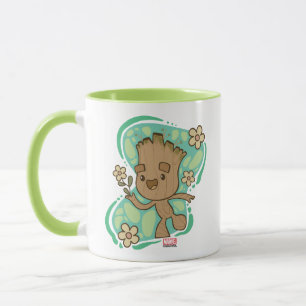 Mug Groot aux fleurs jaunes