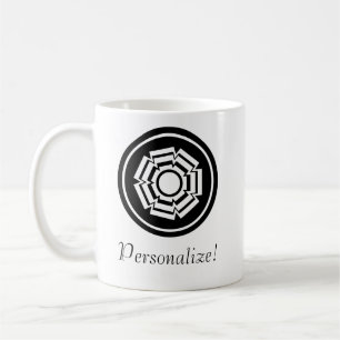 Mug Groove Floral, Noir