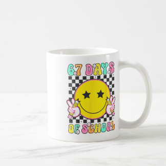 Mug Groovy 67 Days Of School Smile Face Teacher Kids W