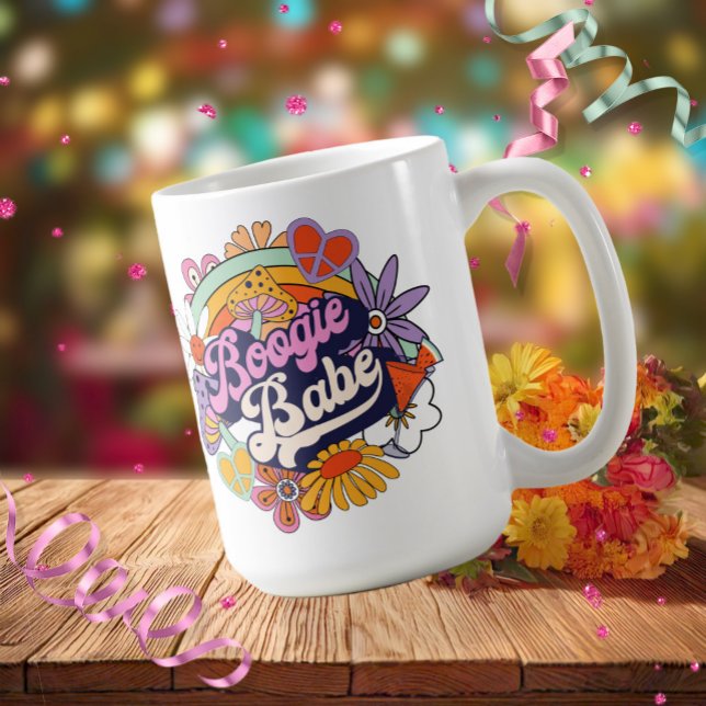 Mug Groovy 70s Célibataire Boogie Babe ID929 (Créateur téléchargé)