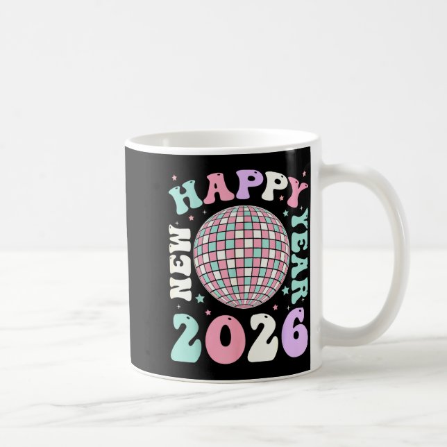 Mug Groovy Happy New Year 2026 Disco Ball New Years Ev (Droite)