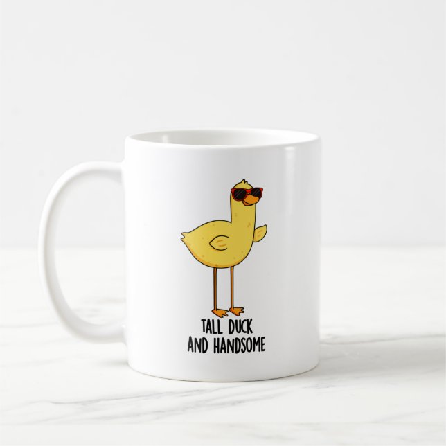 Mug Gros Canard Et Belle Chatte Animale Drôle (Gauche)