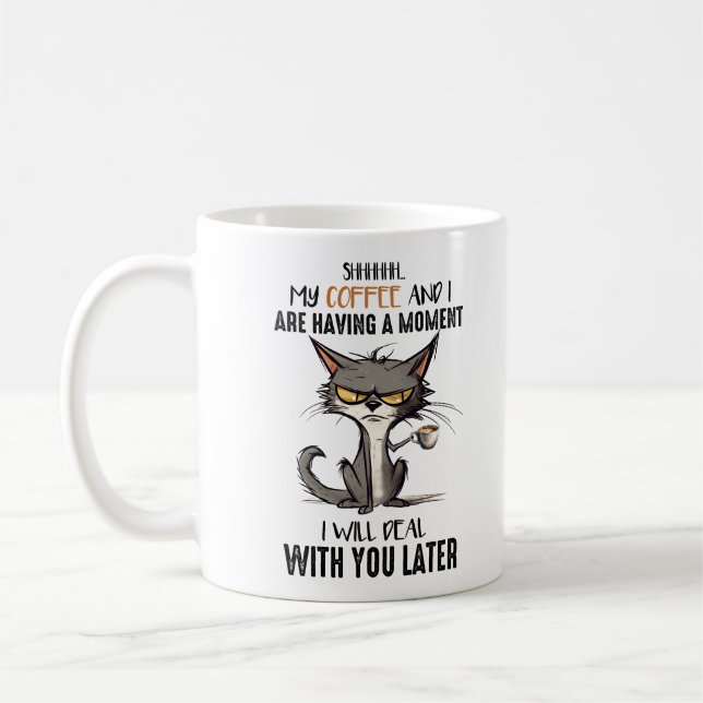Mug Gros Chat Drôle Dire (Gauche)