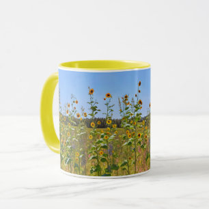 Mug Gros grands tournesols sur une boule d'art agricol