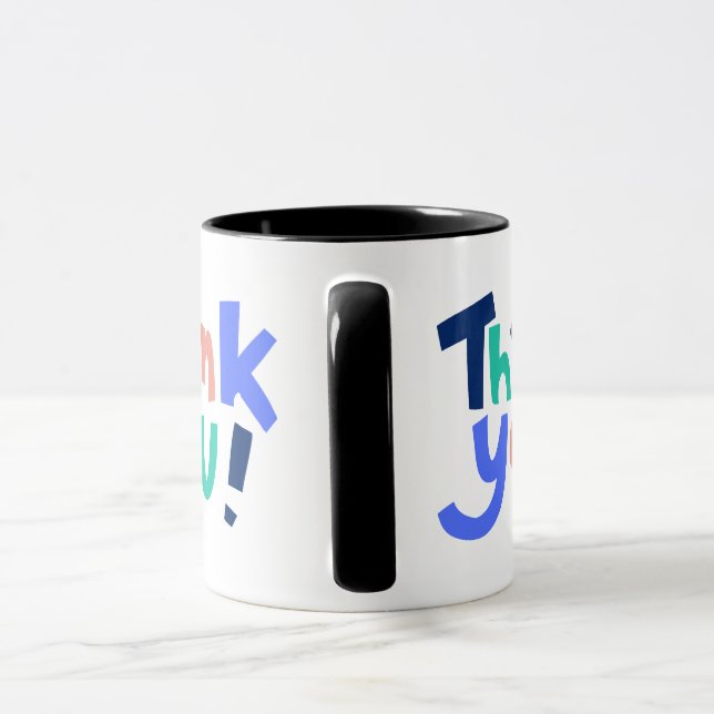 Mug "Gros Merci !" Montrez vos remerciements sincères  (Poignée)