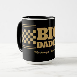 Mug Gros Papa à carreaux Faux Or et Noir