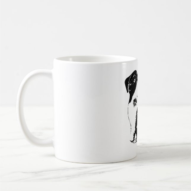 Mug Gros plan de Bulldog Noel (Gauche)