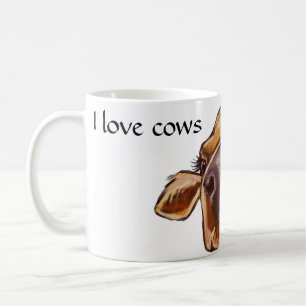 Mug Gros plan - J'aime les vaches - texte modifiable