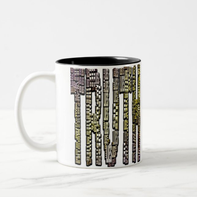 Mug Grosse Vérité Petits Mensonges Drôle Texte Pla (Gauche)
