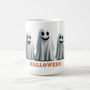 Mug Groupe de fantômes de dessin animé sympathiques po