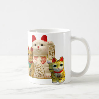 Mug Groupe de ondulation japonais de chats de bonne