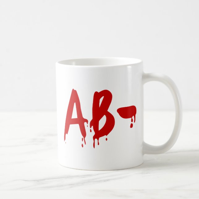 Mug Groupe sanguin AB - Hôpital d'horreur négatif (Droite)