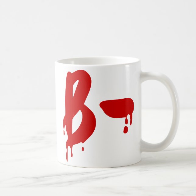Mug Groupe sanguin B- Hôpital d'horreur négatif (Droite)