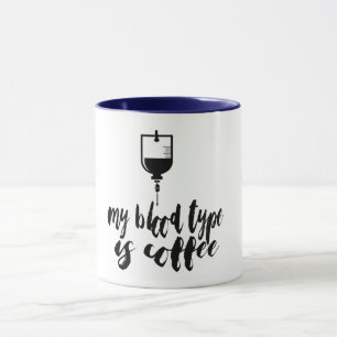 Mug groupe sanguin est café médecin pun médical drôle 