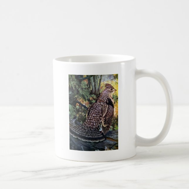 Mug Grouse de Ruffed dans la forêt (Droite)
