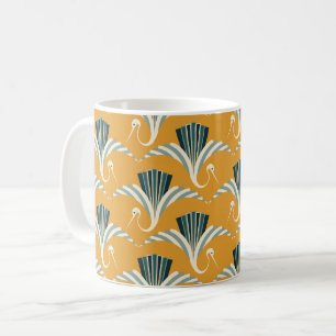 Mug Grue Art Déco - arrière - plan jaune
