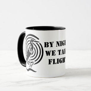 Mug Grue noire debout dans l'eau Silhouette