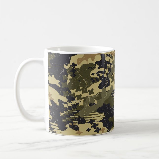 Mug Grunge abstrait camouflage papier peint mimétique  (Gauche)