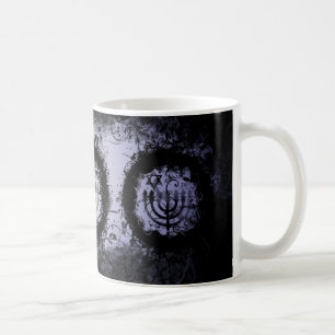 Mug Grunge Chanukah Menorah