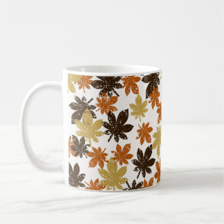 Mug Grunge Leaf : Motif Arrière - plan sans couture.