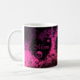 Mug Grungy Goth Heart Maman