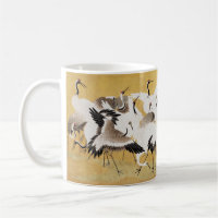 Grupe de grues japonaises Vintage Oiseau Riche Cla