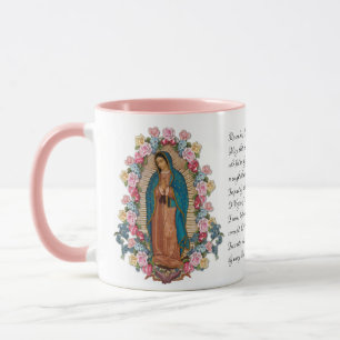 Mug Guadalupe Vierge Mère Marie Mémorare prière