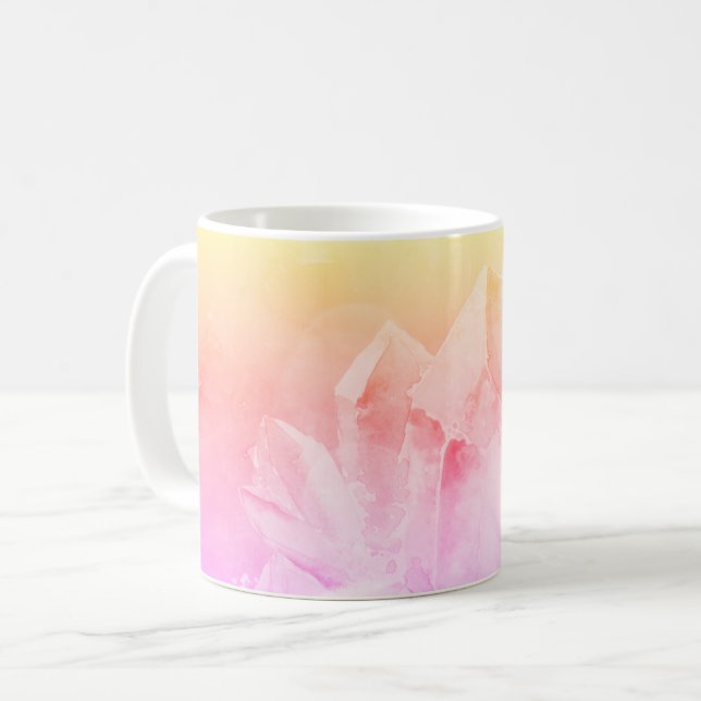 Mug Guérisseur en cristal d'énergie de Reiki de yoga (Devant gauche)