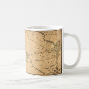 Mug Guerre civile Première bataille de Bull Run Carte 