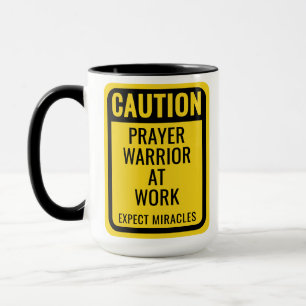 Mug Guerrier de prière à l'œuvre Miracles Chrétien de