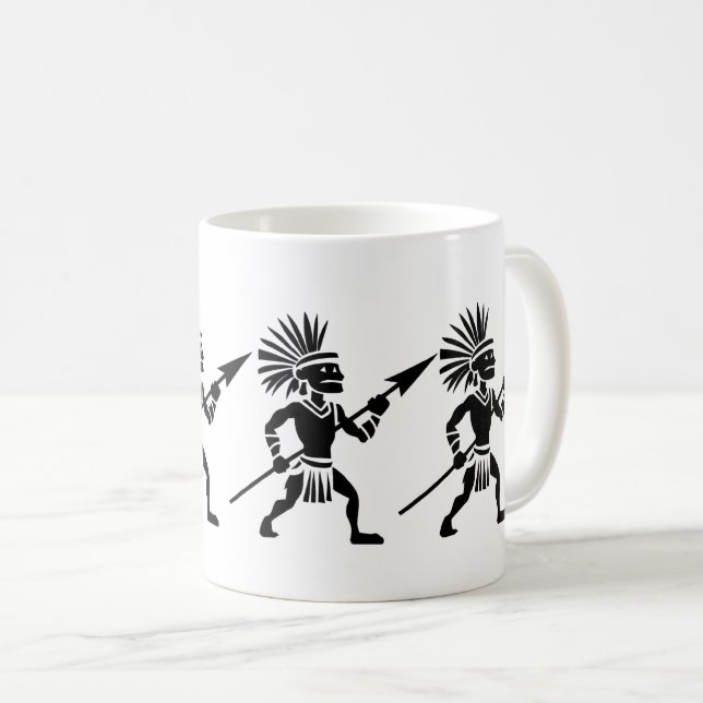 Mug Guerrier Silhouette (Devant droit)