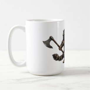 Mug Guerrier Viking épique, chat Maine Coon
